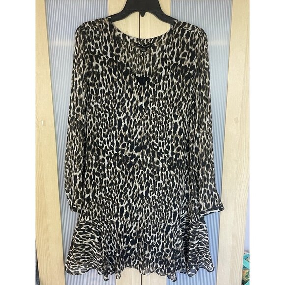 Banana Republic Dress Leopard Print Women Sz 10 Party Career Cocktail Wedding - Picture 2 of 5